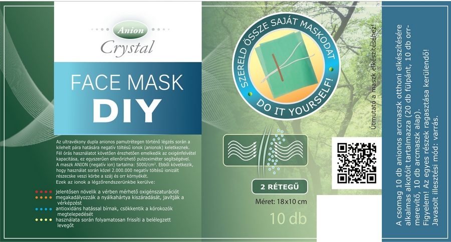 Face mask DIY - Anion maszk csináld magad készlet 10 db-os