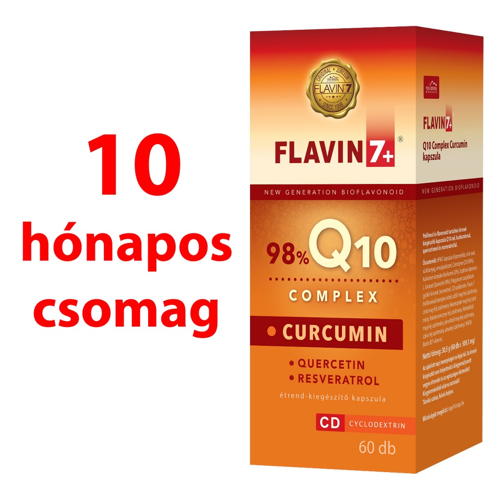 10 hónapos csomag 10/1 START 2db Flavin7 Q10 Complex Curcumin 60 kapszula