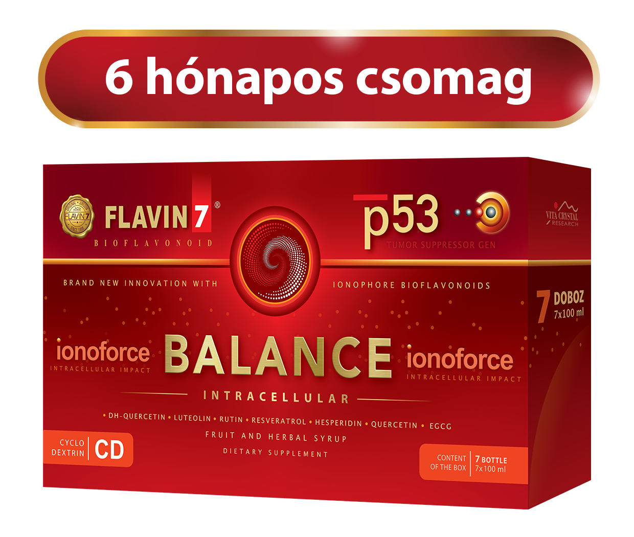 Flavin7 p53 Balance 7x100ml Szimpla 1. csomag START új belépőknek