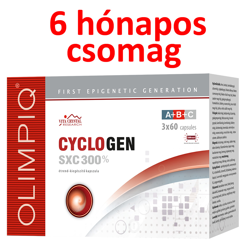 6 hónapos csomag 6/1 - START 2db CycloGen 3x60 kapsz.
